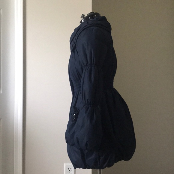 Navy blue puffer coat - Picture 2 of 3